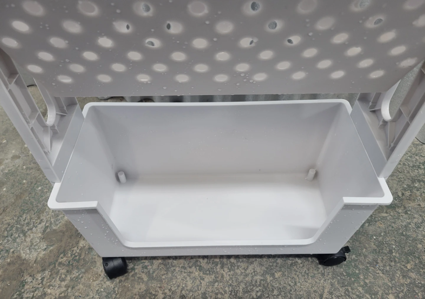 White Plastic Rolling Storage Cart - photo 5