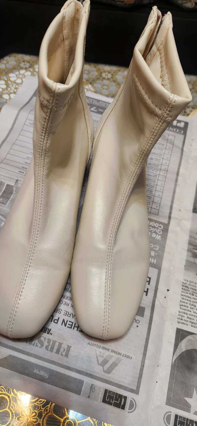 Cream Ankle Boots - photo 2