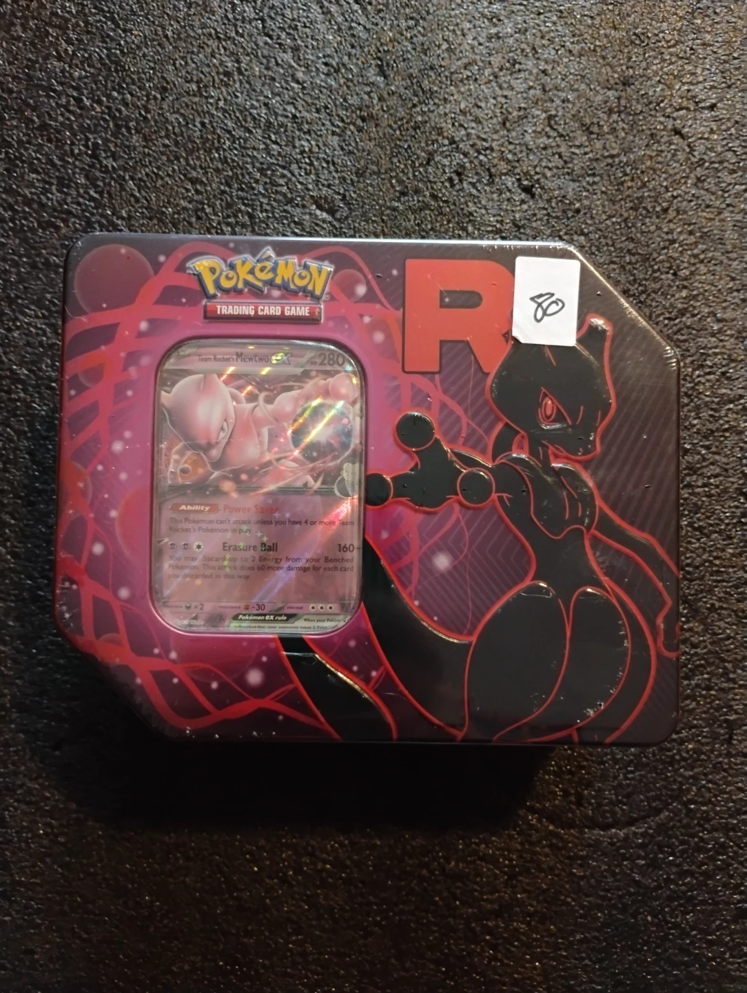 Team Rocket's Mewtwo ex Pokémon TCG Tin - Factory Sealed