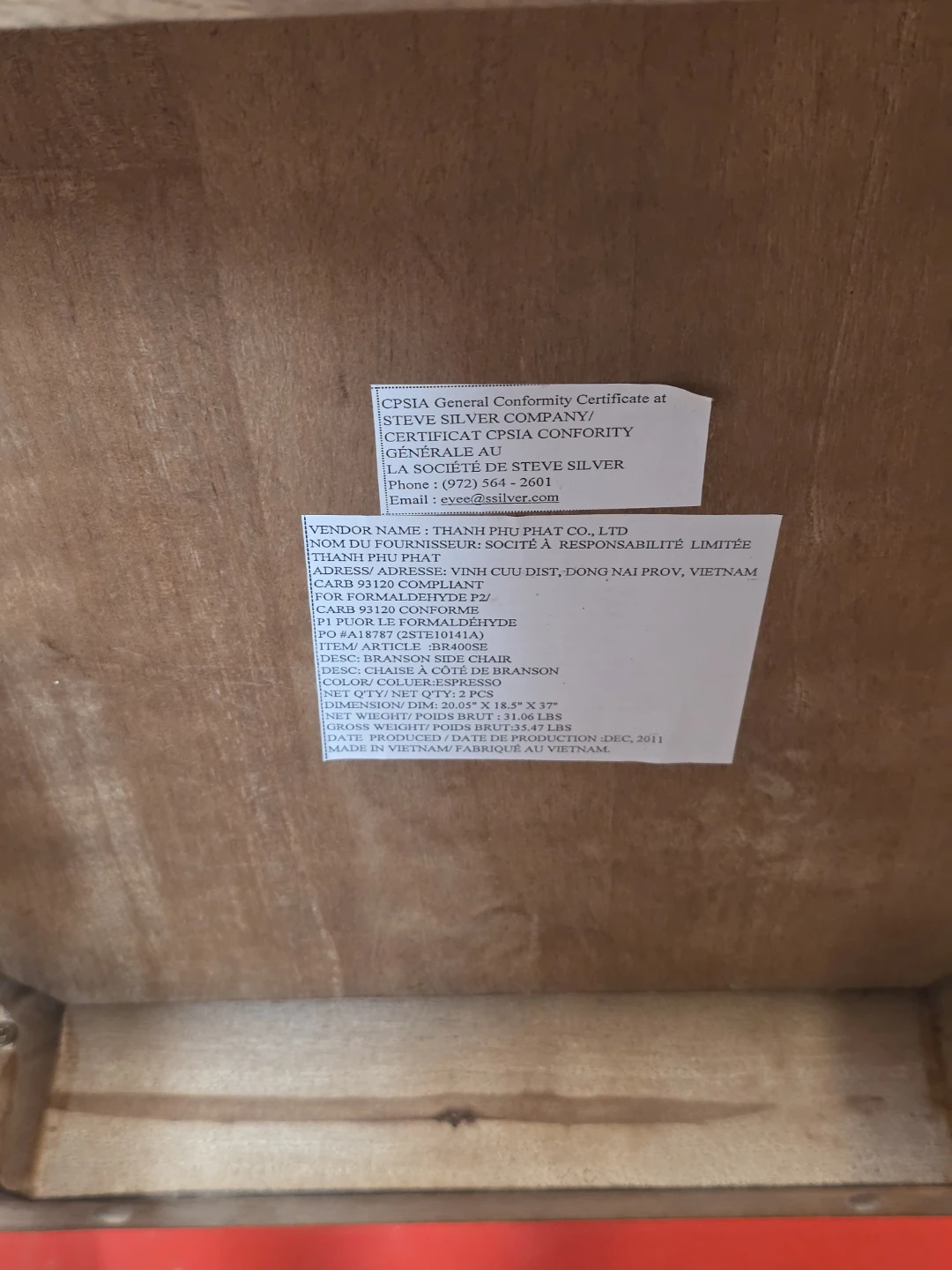 3 Steve Silver Branson Chair - photo 4