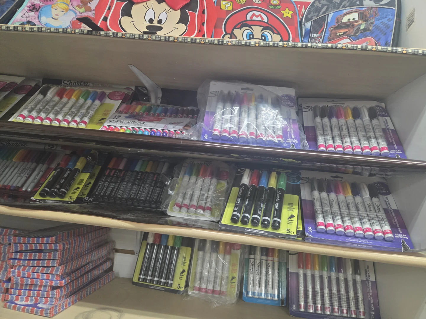 Assorted Character Backpacks & Sharpie Markers