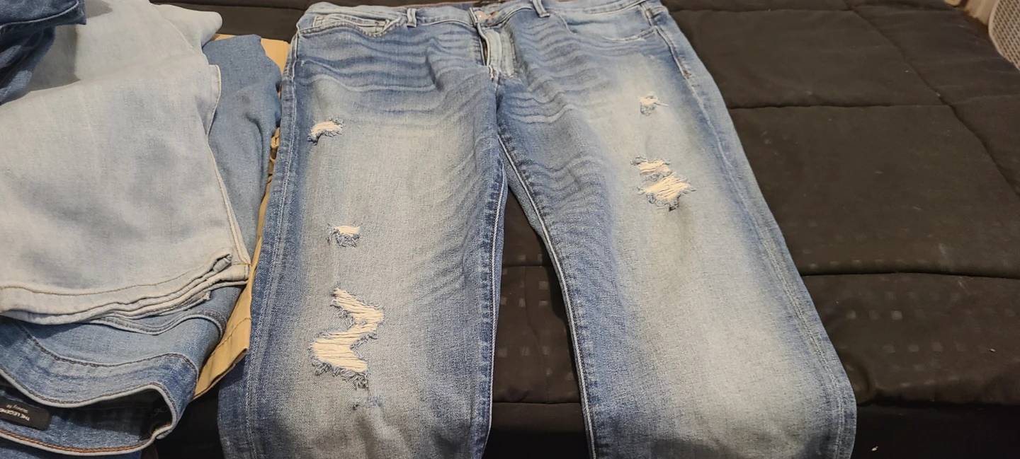 Men's Jeans Lot: Modern, Ripped, Black - photo 3