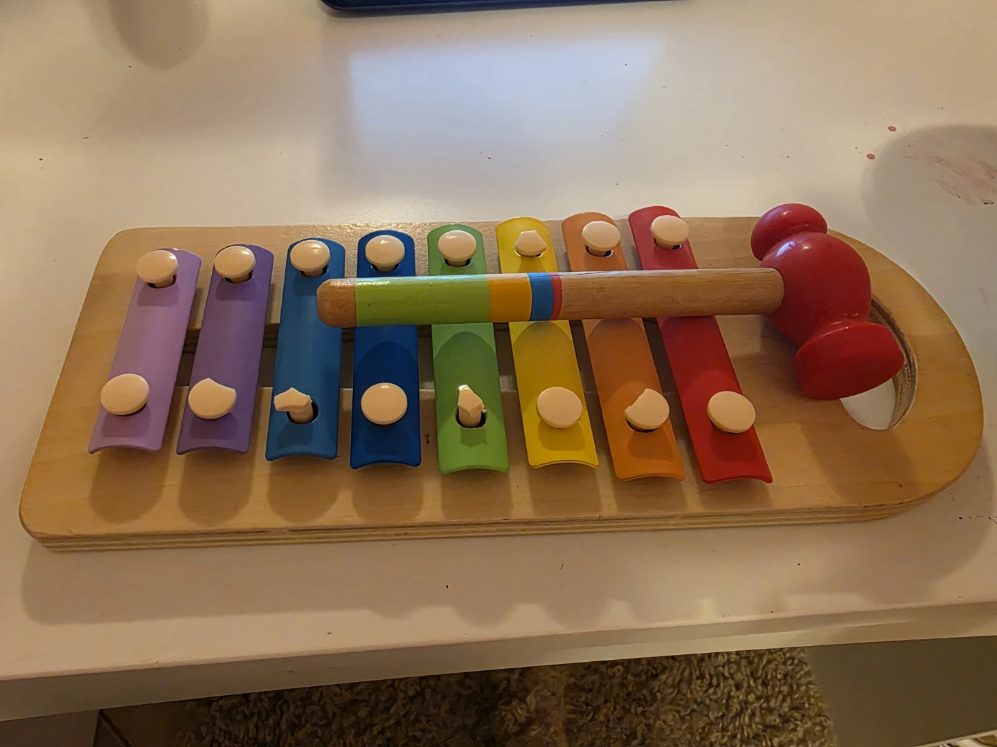Colorful Xylophone with Hammer