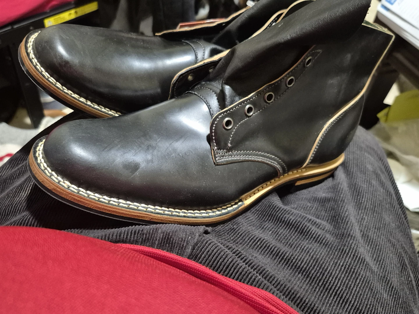 White's Boots Black Leather Lace-up Boots - photo 2