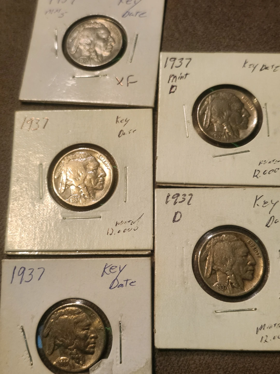 1937 Buffalo Nickel Collection - Key Date Coins