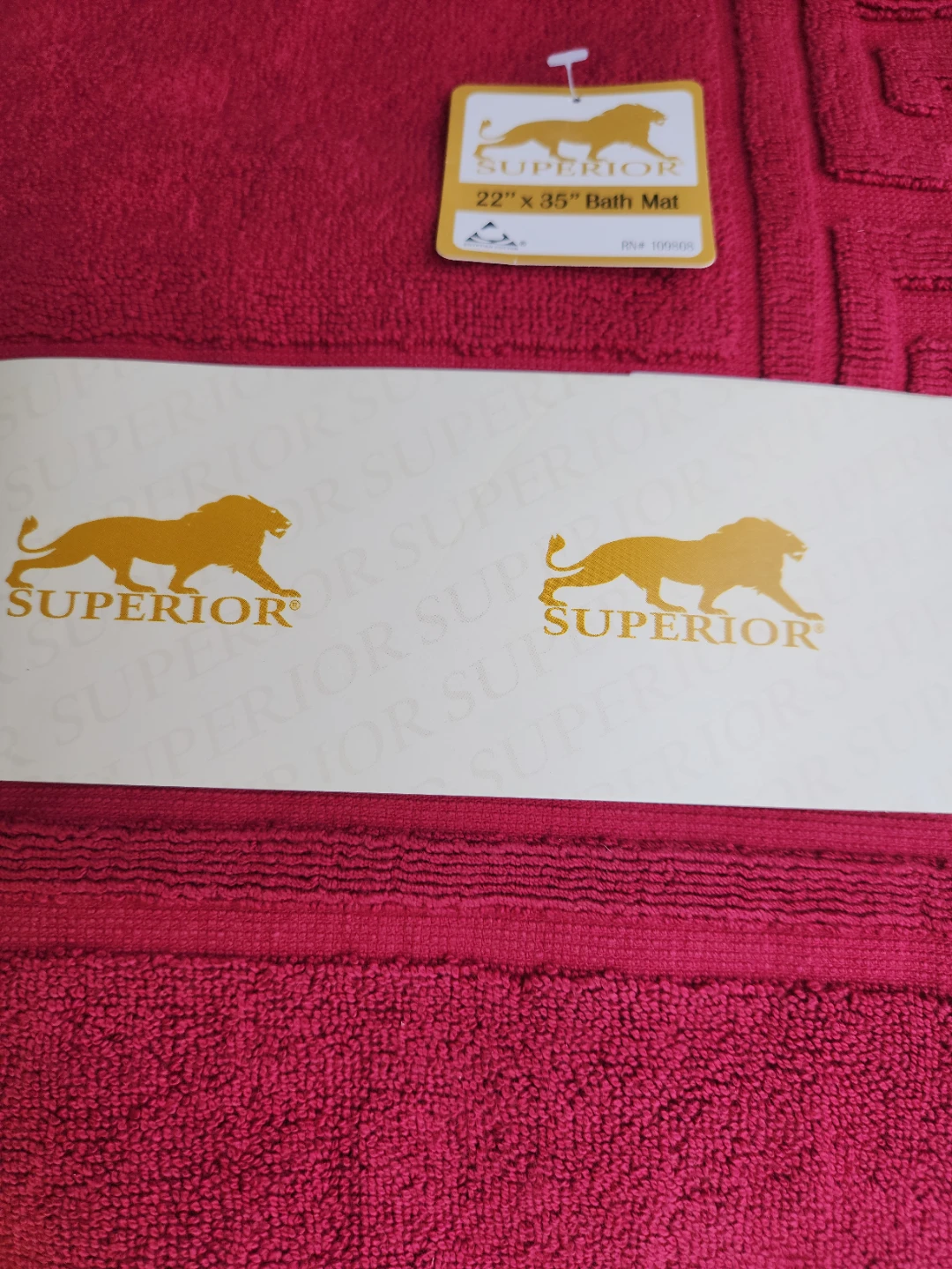 Superior Burgundy Bath Mat /Towel extra thick