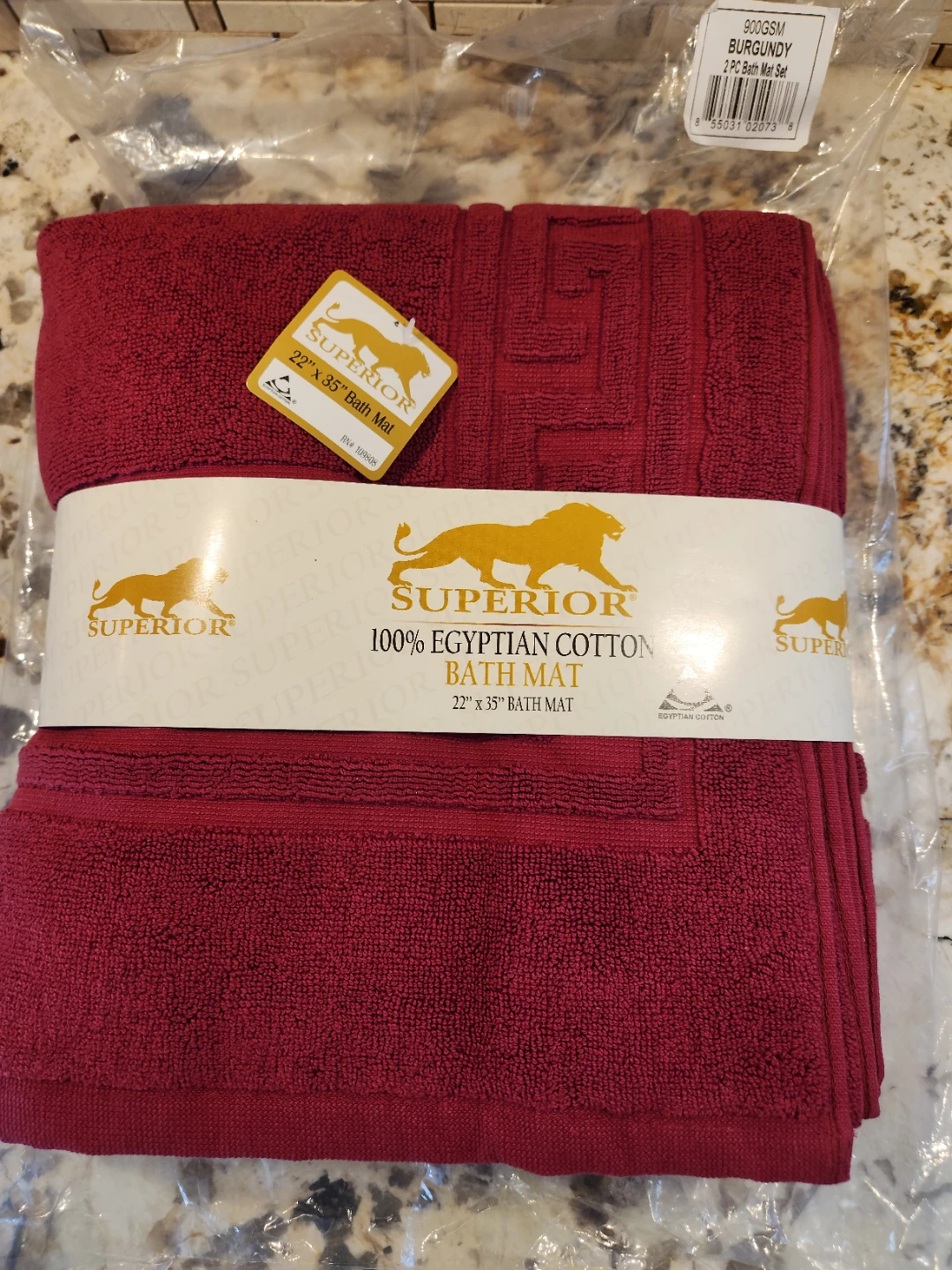 Superior Burgundy Bath Mat /Towel extra thick - photo 3