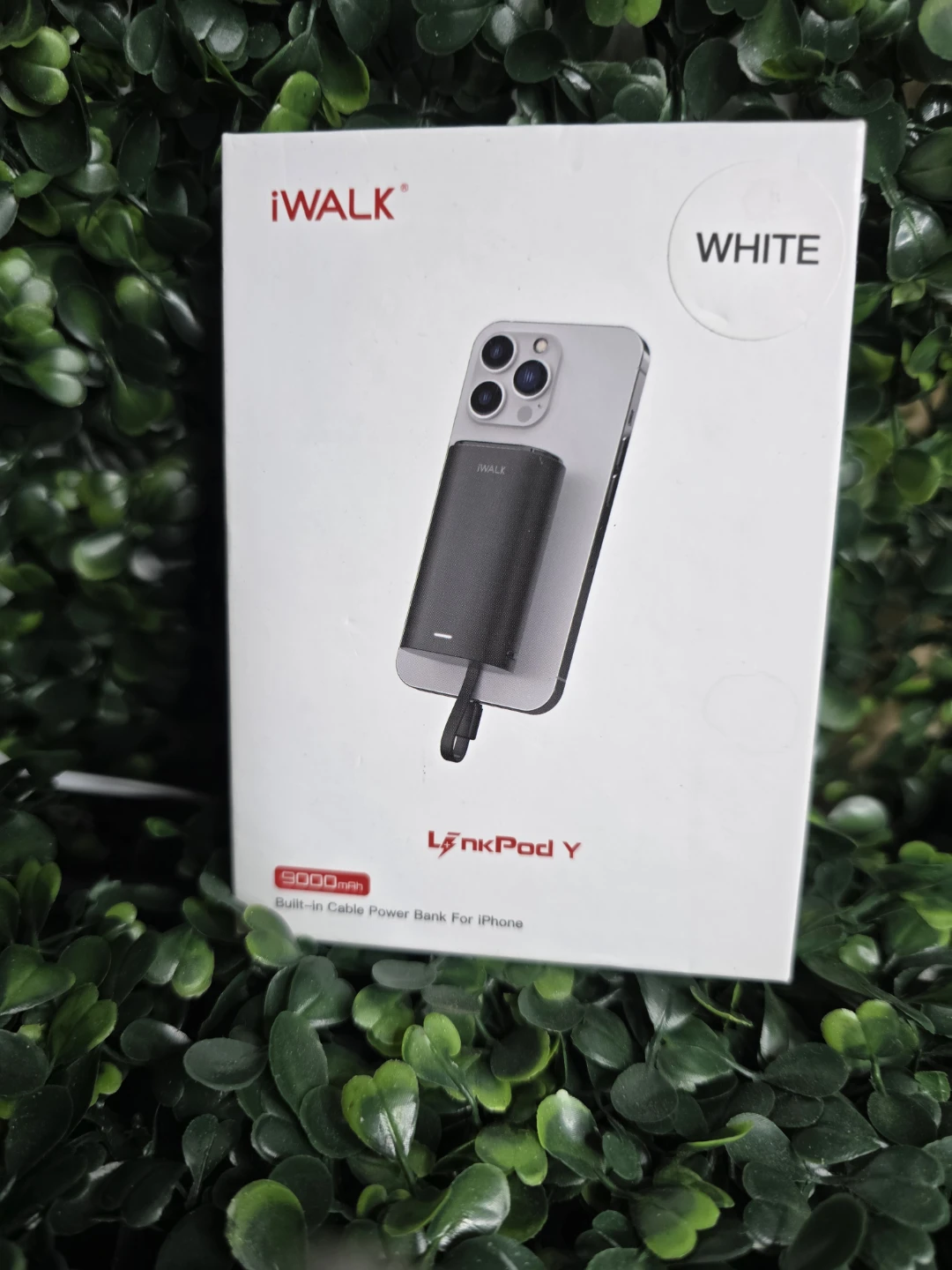 iWALK LinkPod Y 9000mAh Portable Power Bank for iPhone - White