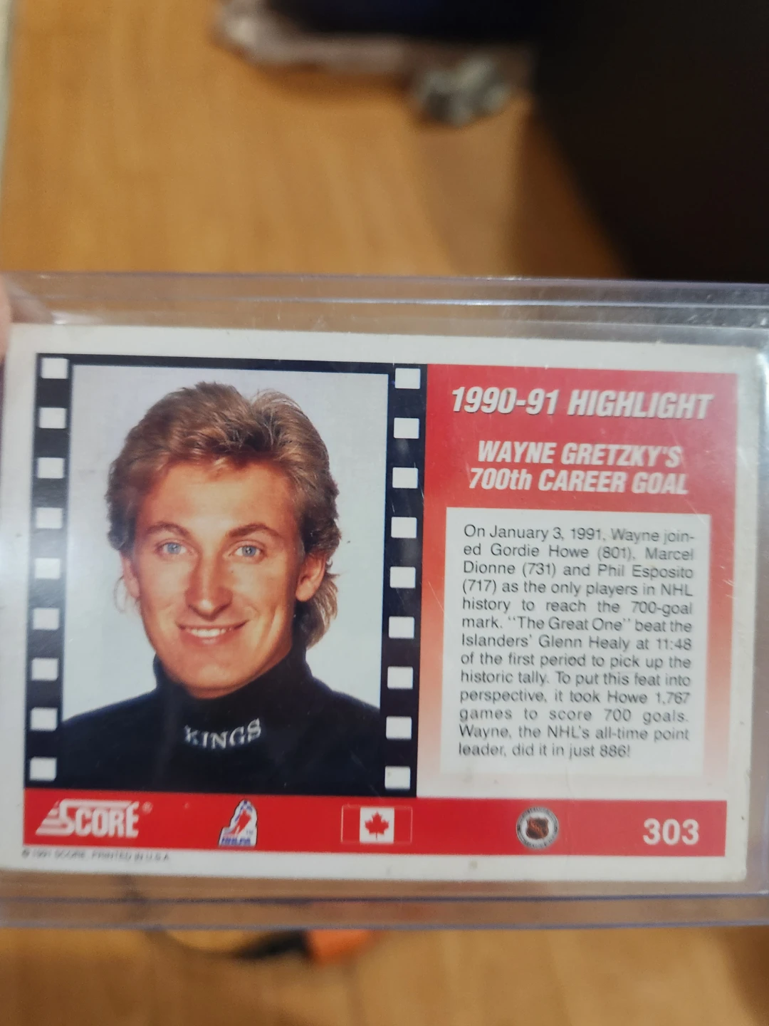 Wayne Gretzky 1990-91 Highlight Card