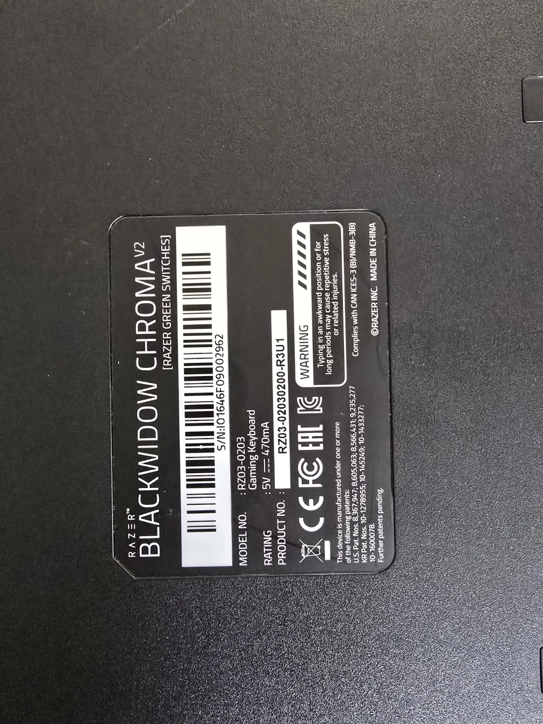 Razer BlackWidow Chroma V2 Gaming Keyboard - photo 3
