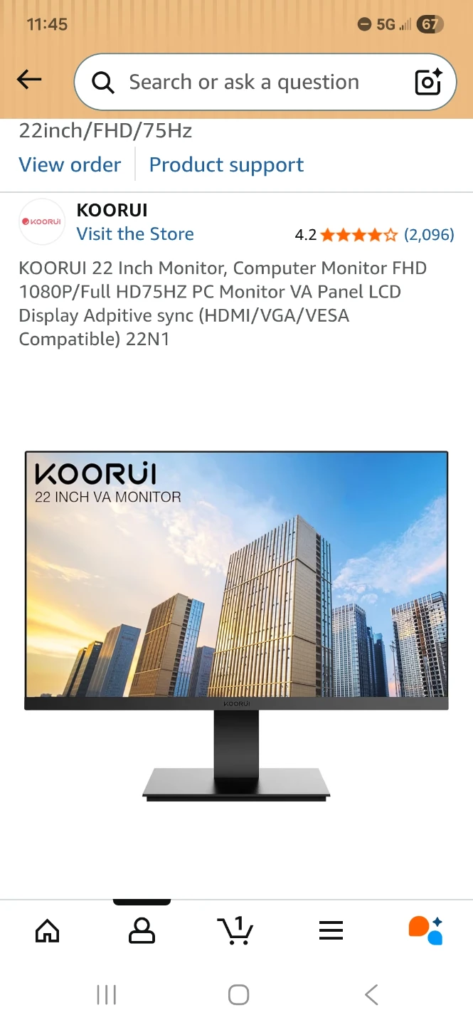 KOORUI 22 Inch FHD 75Hz Monitor - photo 3