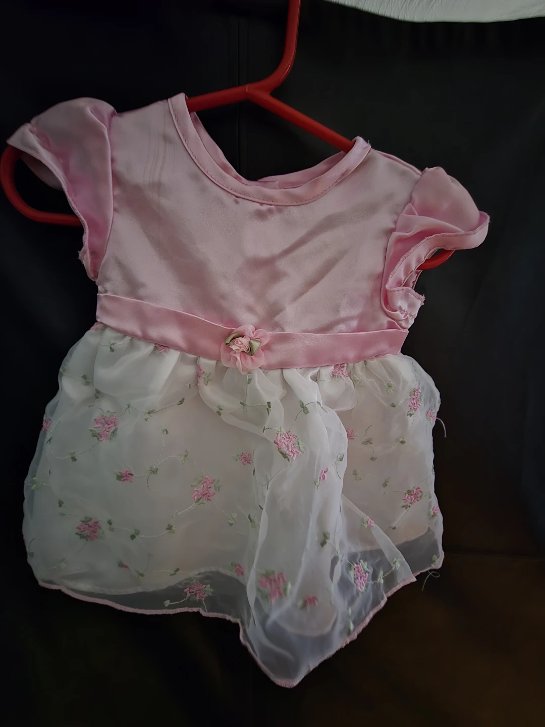 Sweet Treasures 3M Baby Dress - Pink & White