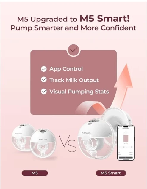 Momcozy M5 Smart Wearable Breast Pump NEW - photo 5