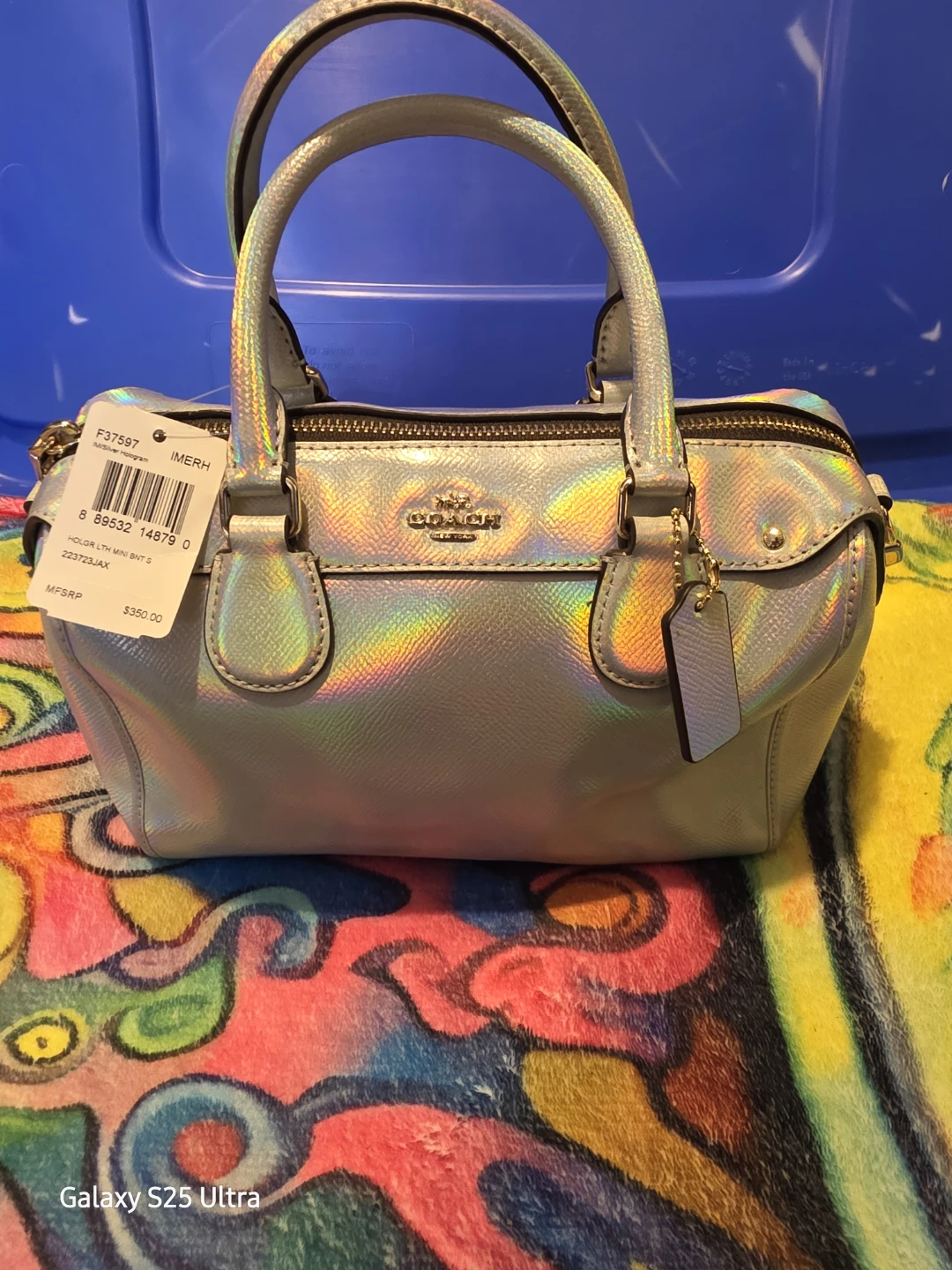 Coach Mini Satchel Handbag - Iridescent