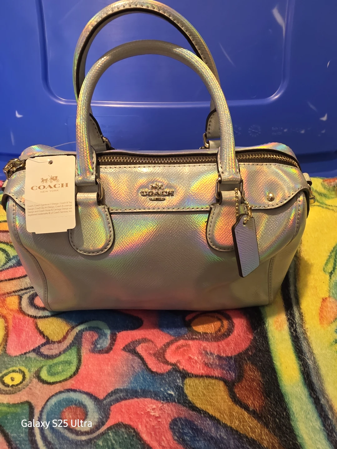 Coach Mini Satchel Handbag - Iridescent - photo 2