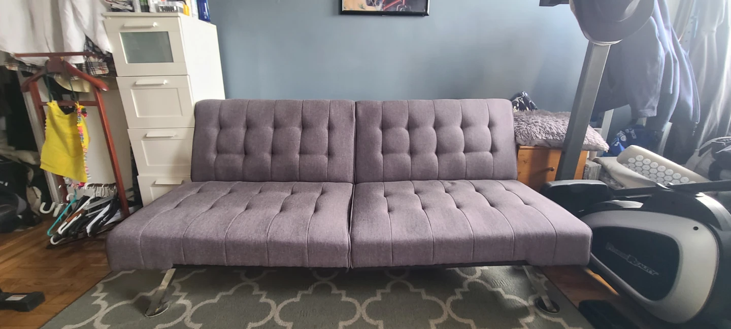 Gray Futon Sofa Bed - photo 2