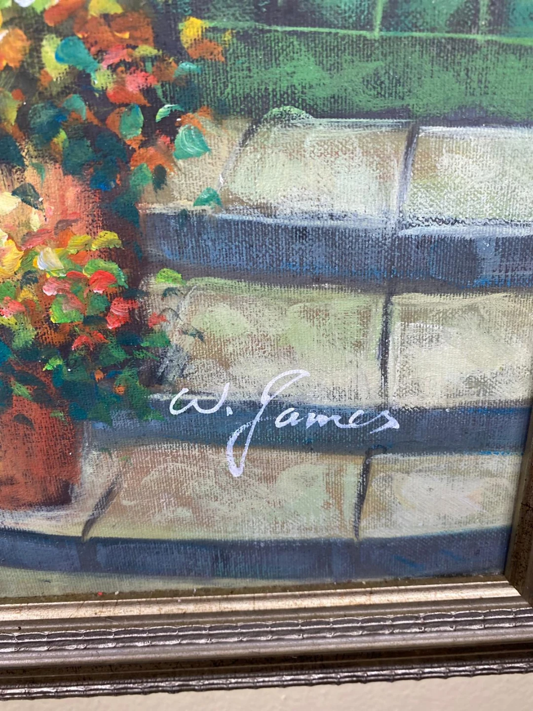 W. James Framed Restaurant Scene Painting - photo 4