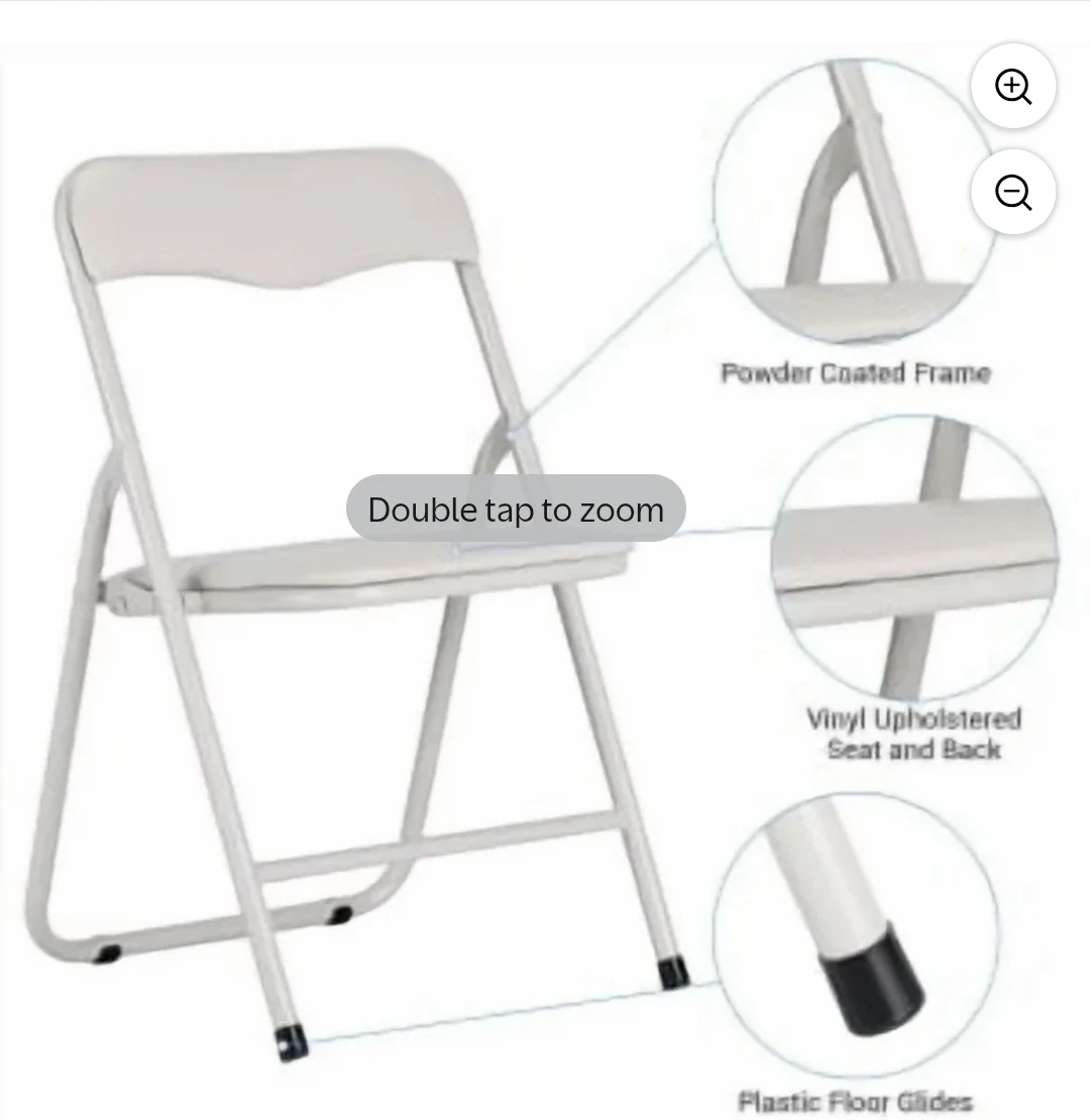 Kids Folding Table & 4 Chairs Set - White - photo 3