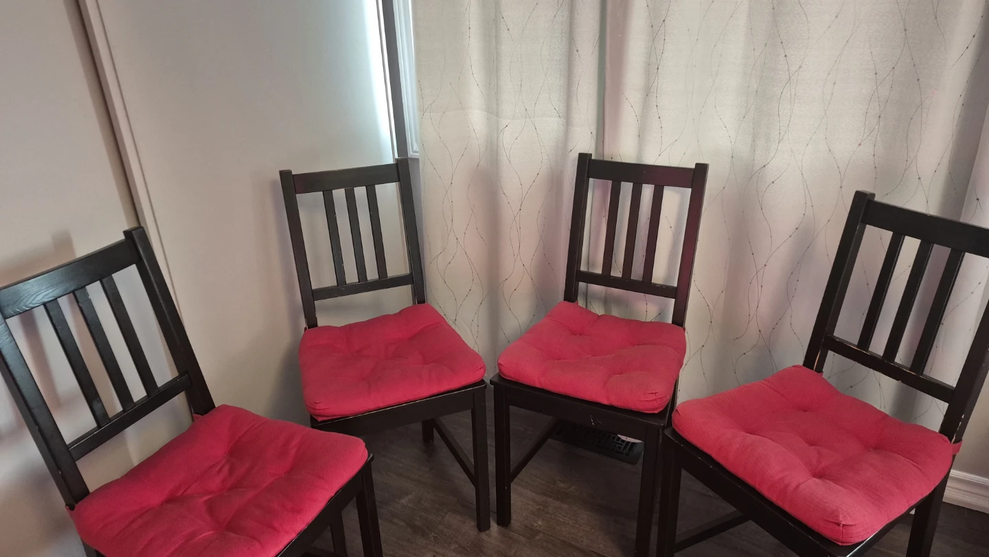 Brown Black 4 Chairs