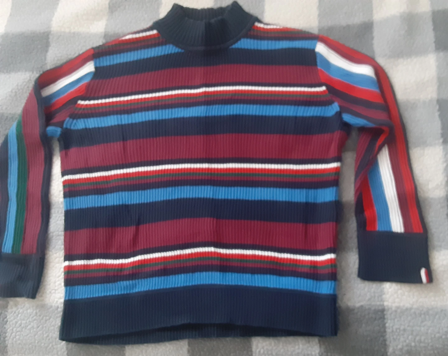 Tommy Hilfiger Striped Mock Neck Sweater Size L - photo 3
