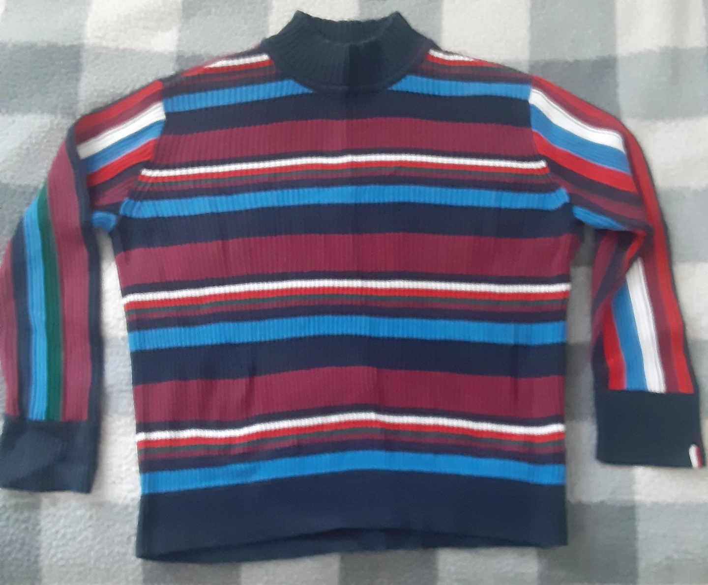 Tommy Hilfiger Striped Mock Neck Sweater Size L - photo 5