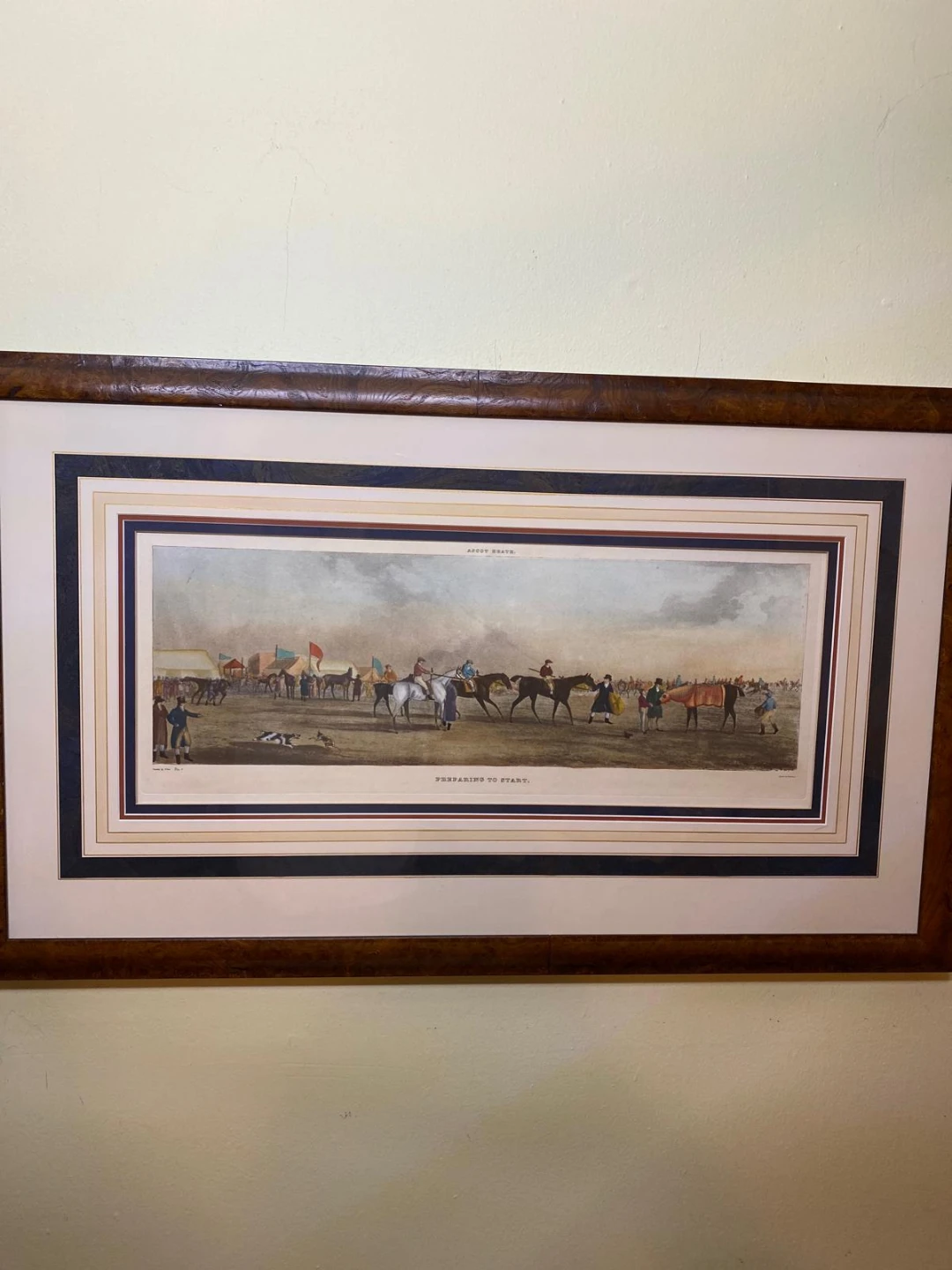 Framed Ascot Heath 'Preparing to Start' Print