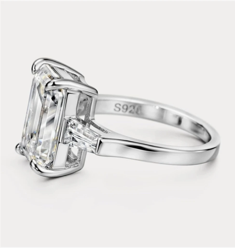 10.43carat 925 Moissanite Ring Size #8 - photo 3