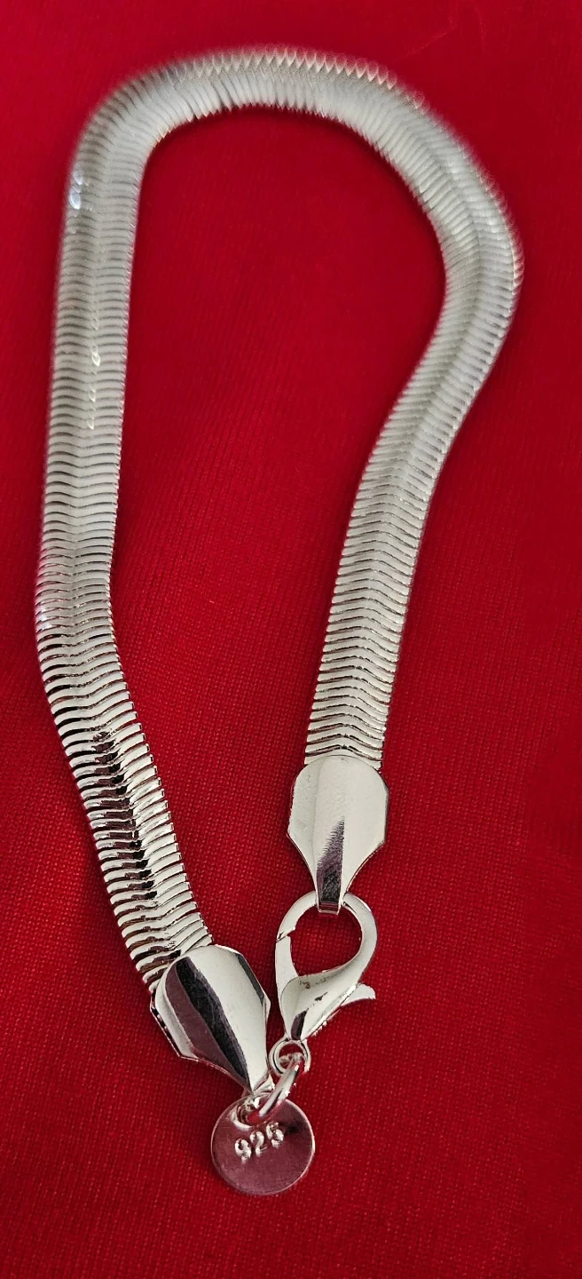 NEW! 925 Silver Snake Bracelet 8" - photo 2