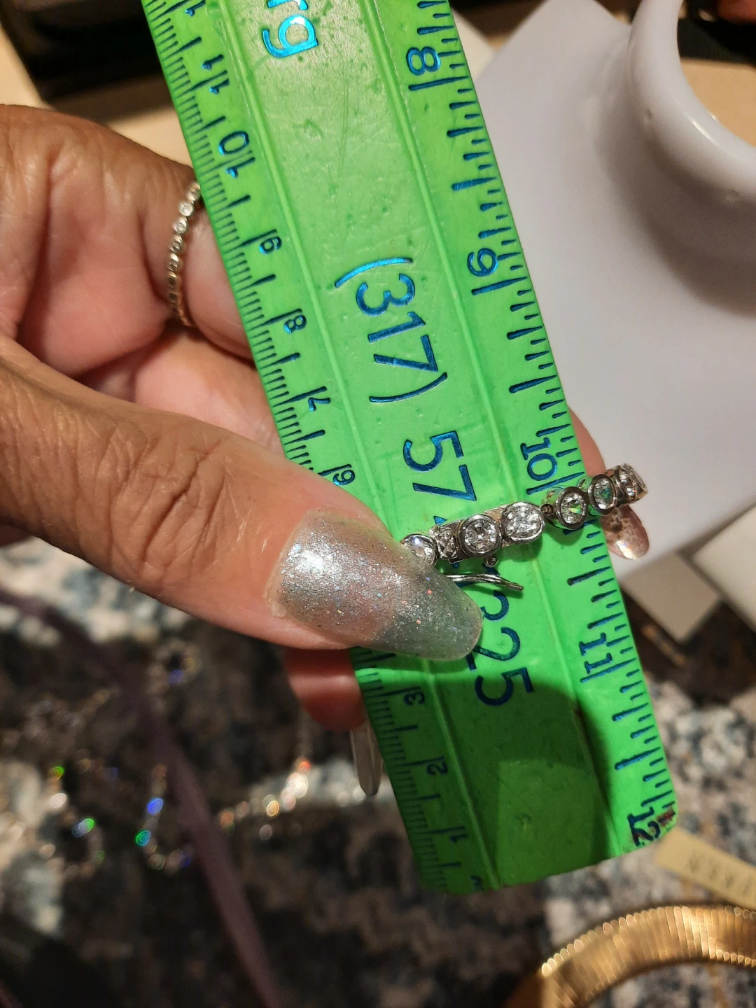 Massive 36" Tennis CZ Necklace Solid sterling silver - photo 3