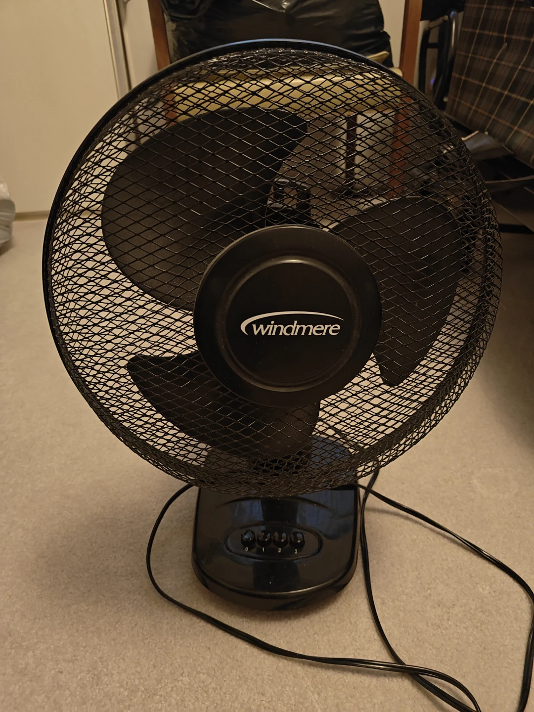 Windmere Black Desk Fan