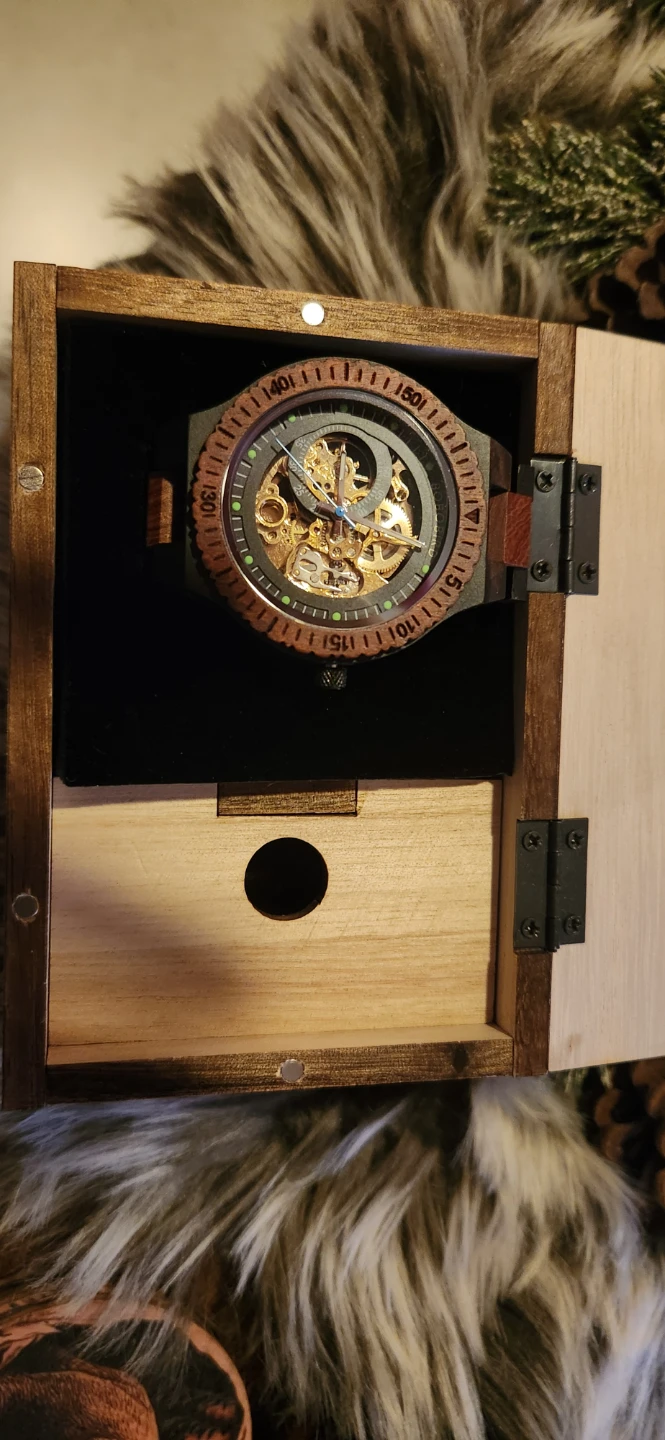 BOBO BIRD Wooden Automatic Watch with Box - photo 2