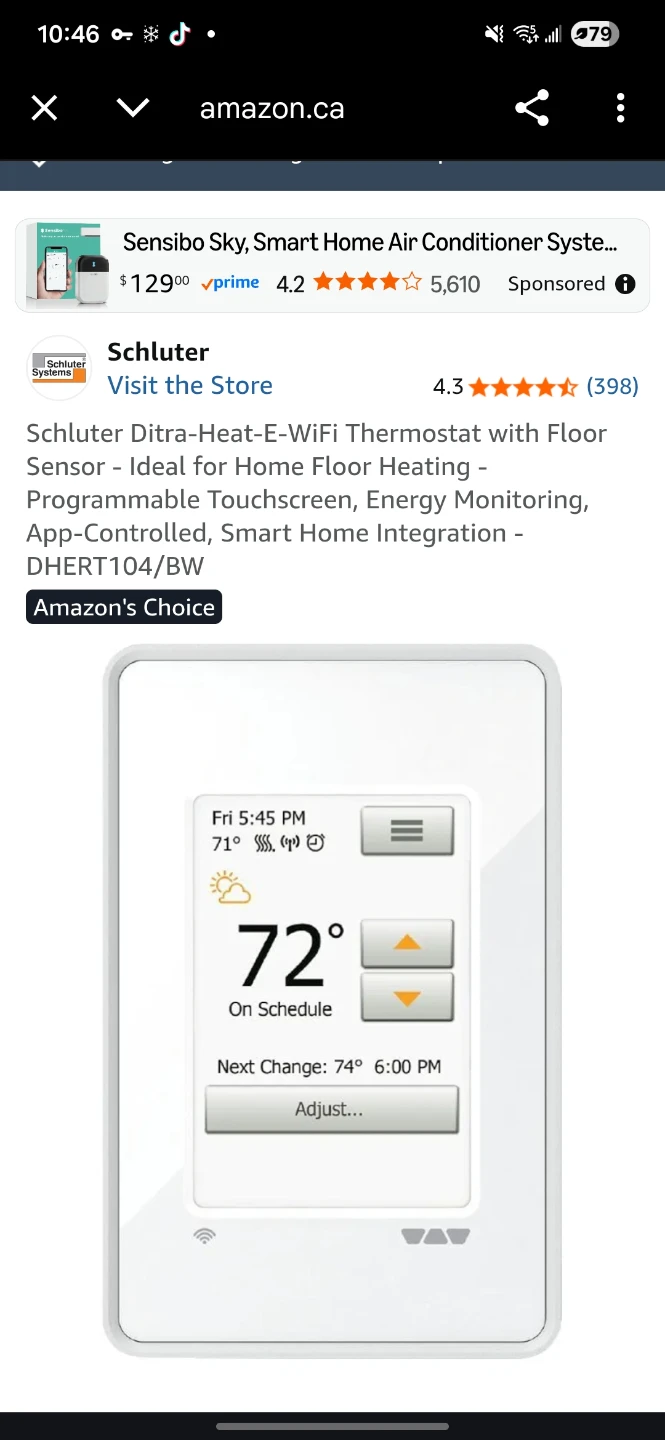 Schluter Ditra-Heat-E-WiFi Thermostat