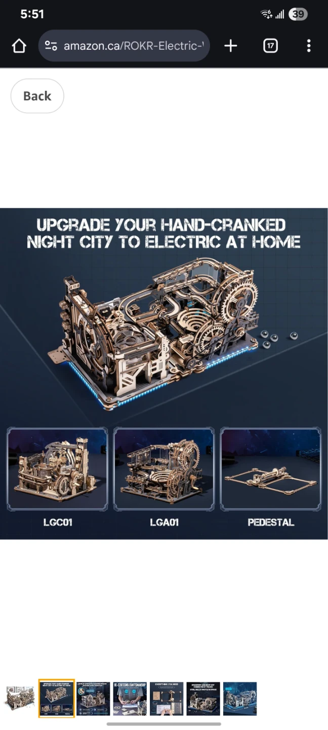 ROKR Marble Run LGCO1 Marble Spaceport