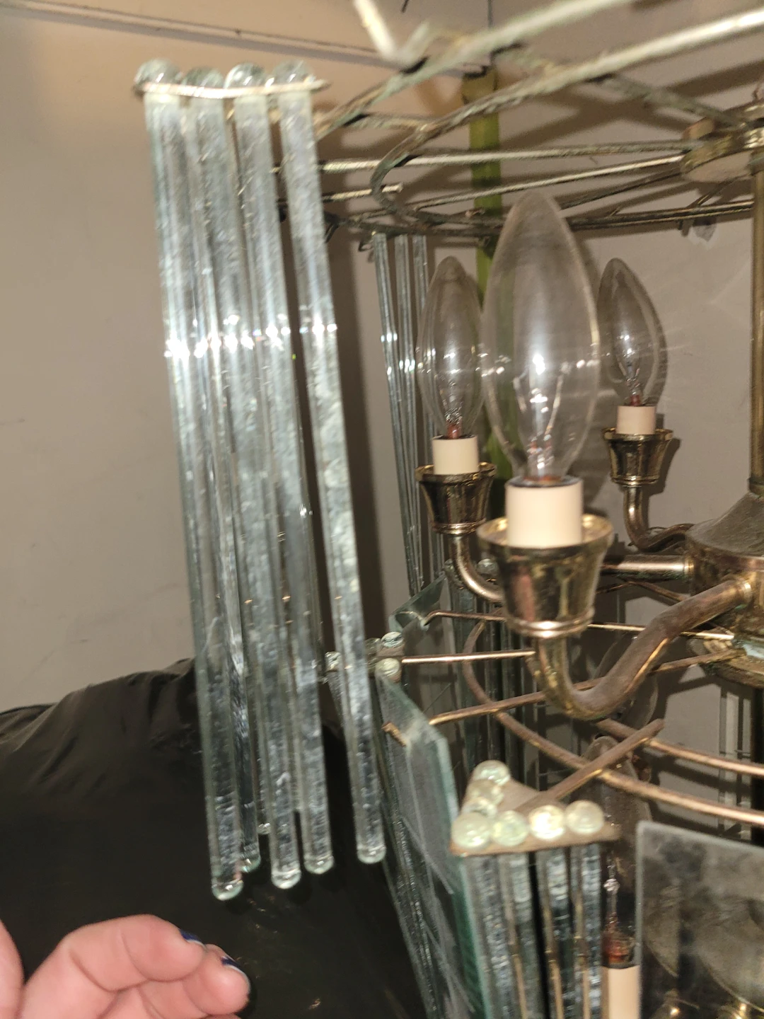 Vintage Glass Chandelier