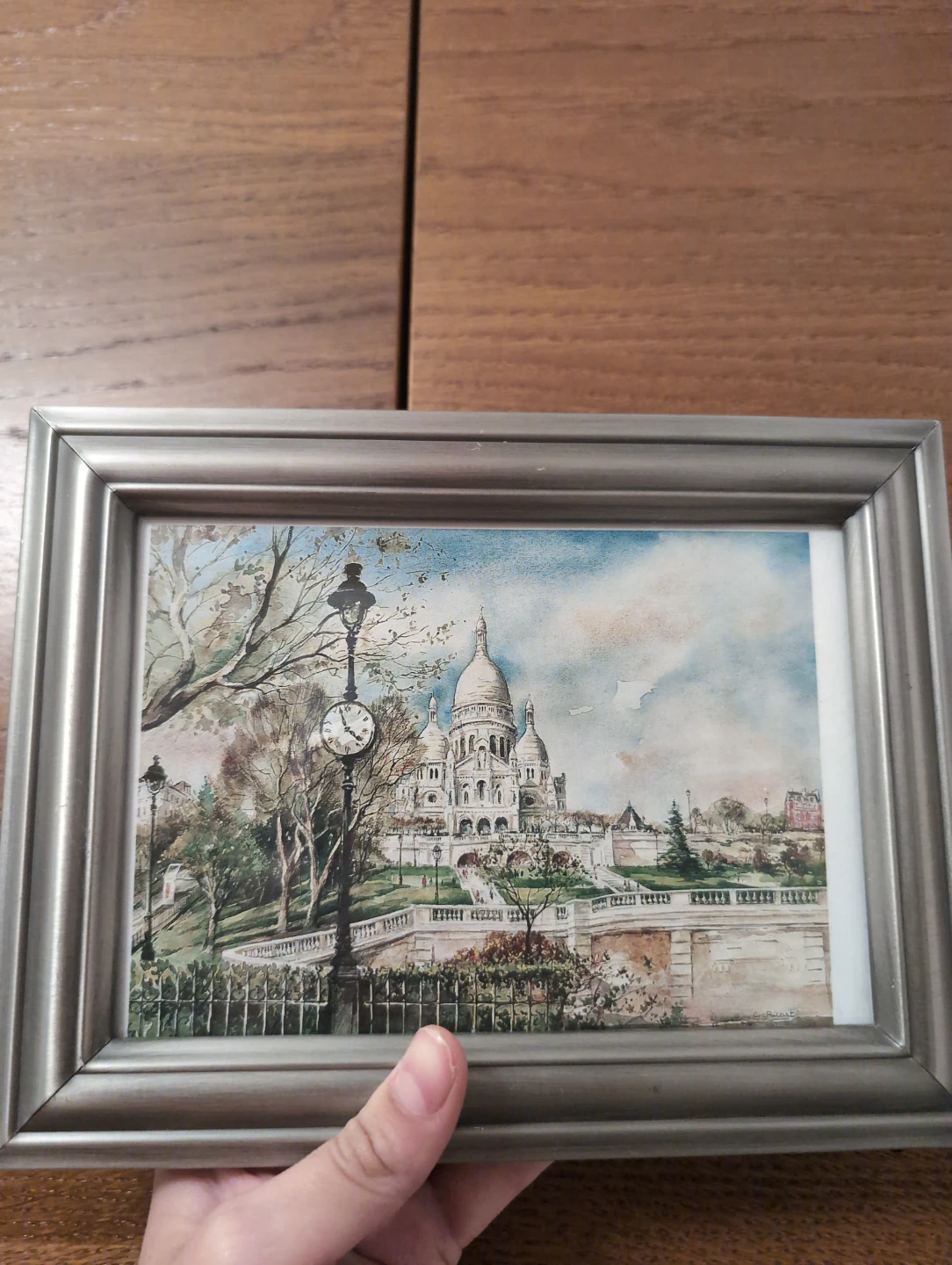 Framed Watercolour Print of Sacré-Cœur Basilica, Paris