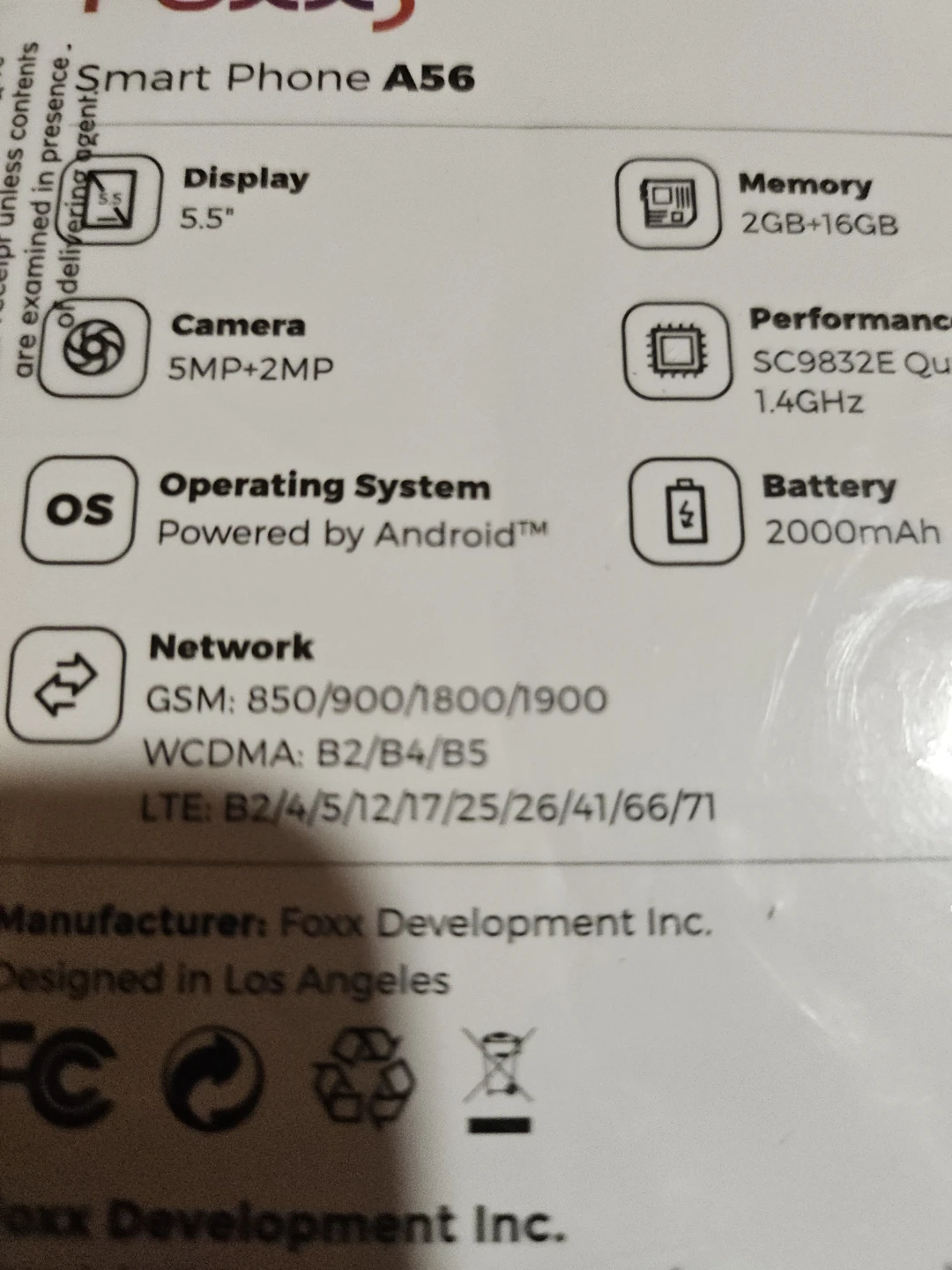 New Foxx Smart Phone A56 - photo 3