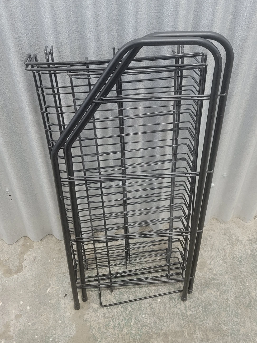 Black Metal Wire Shoe Rack - photo 3