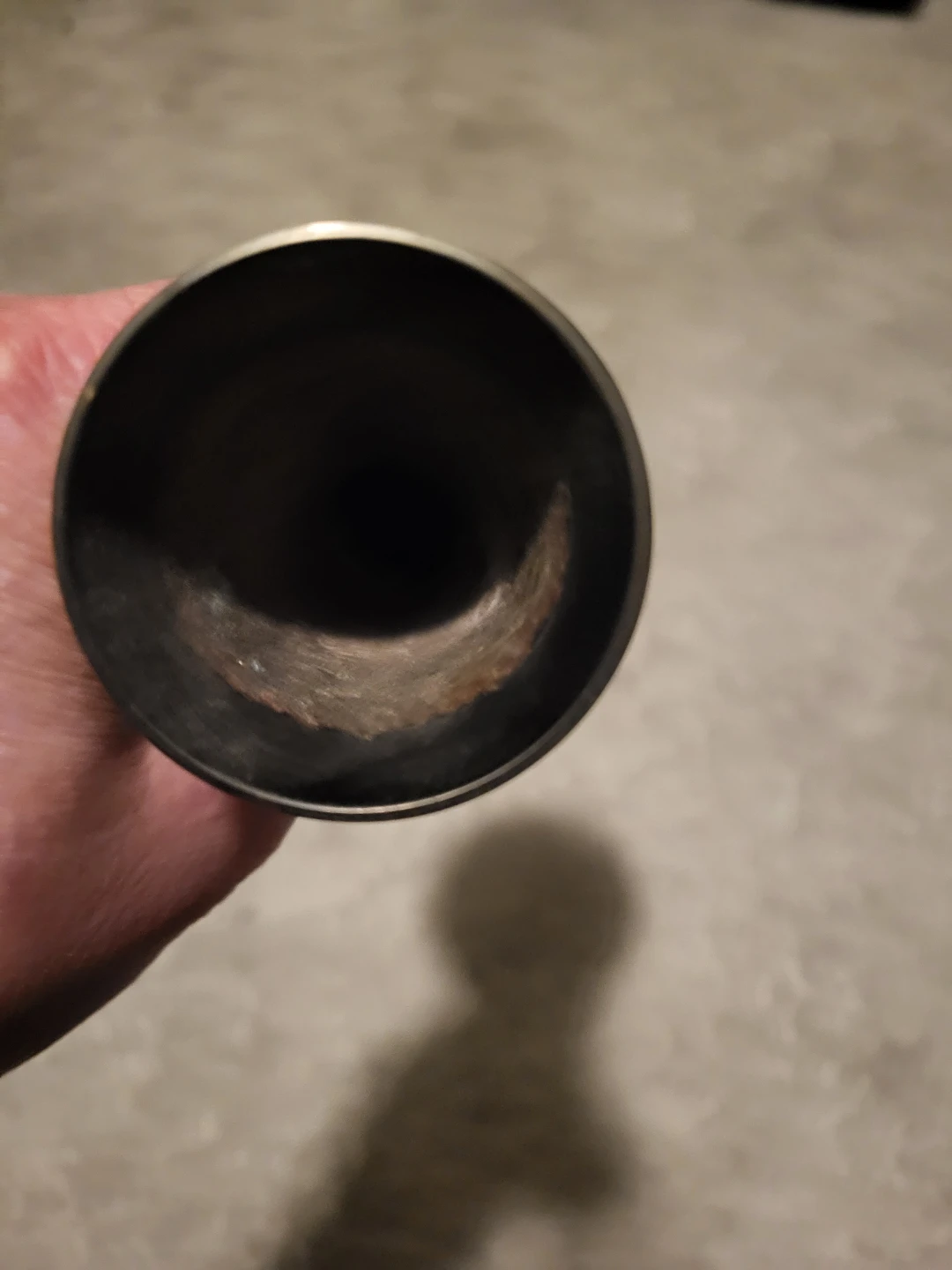 Vintage Black and Gold Floral Brass Vase - photo 4