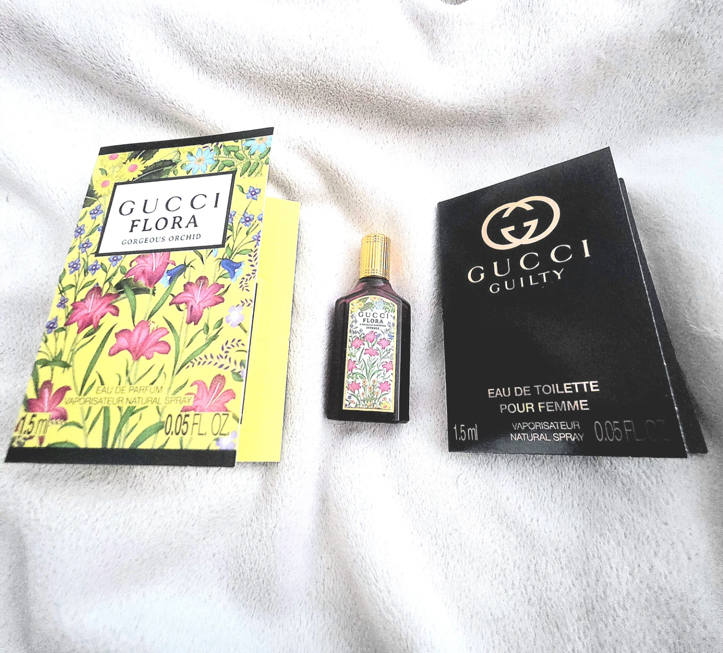 Brand New Gucci Flora Intense 5ml, Guilty & Orchid 1.5ml each!