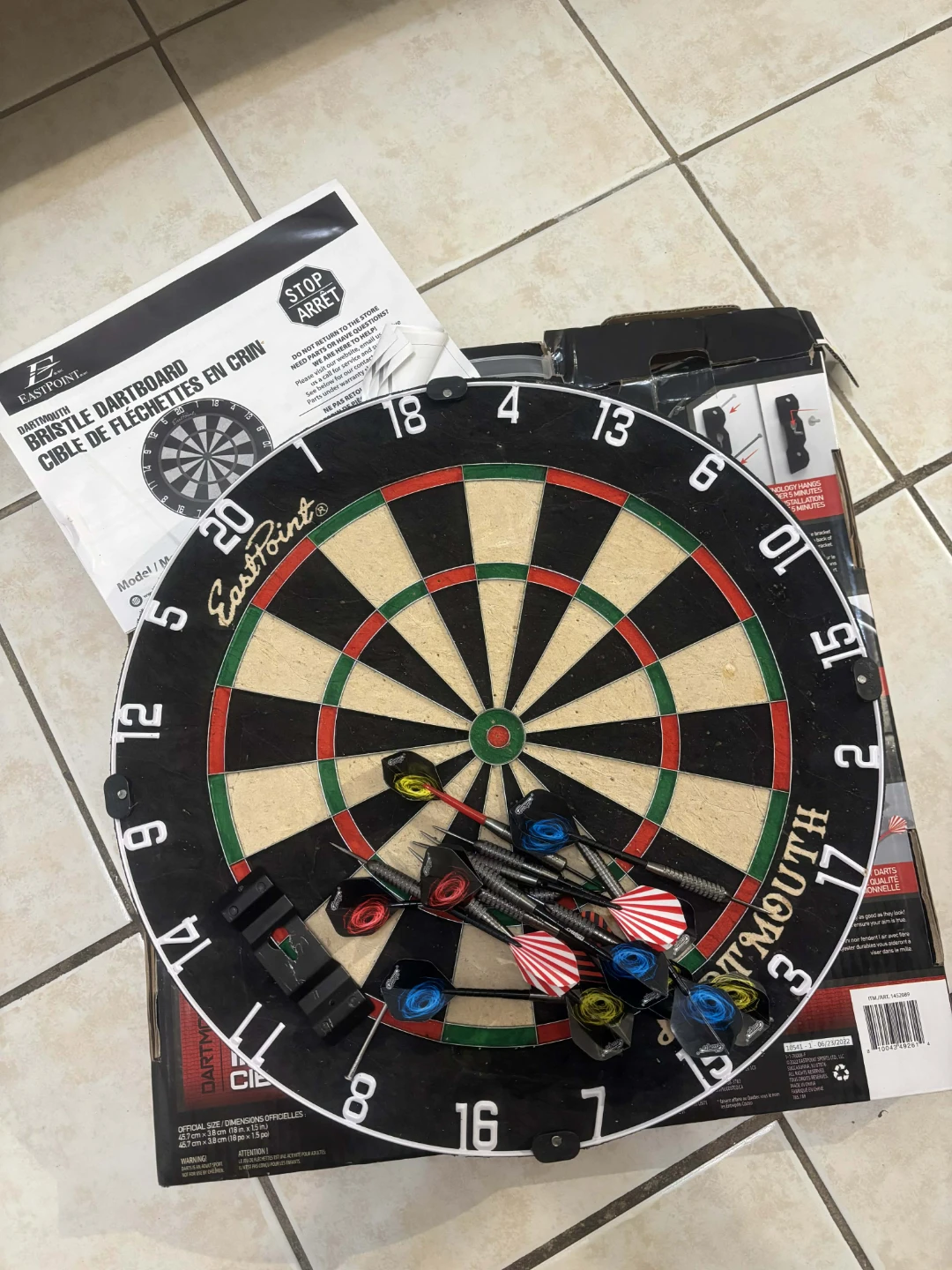 Eastpoint Dartmouth Bristle Dartboard Set