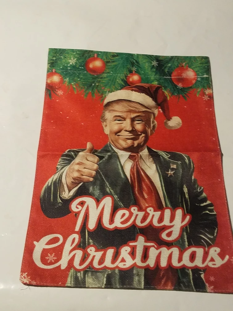 Donald Trump Merry Christmas Garden Flag