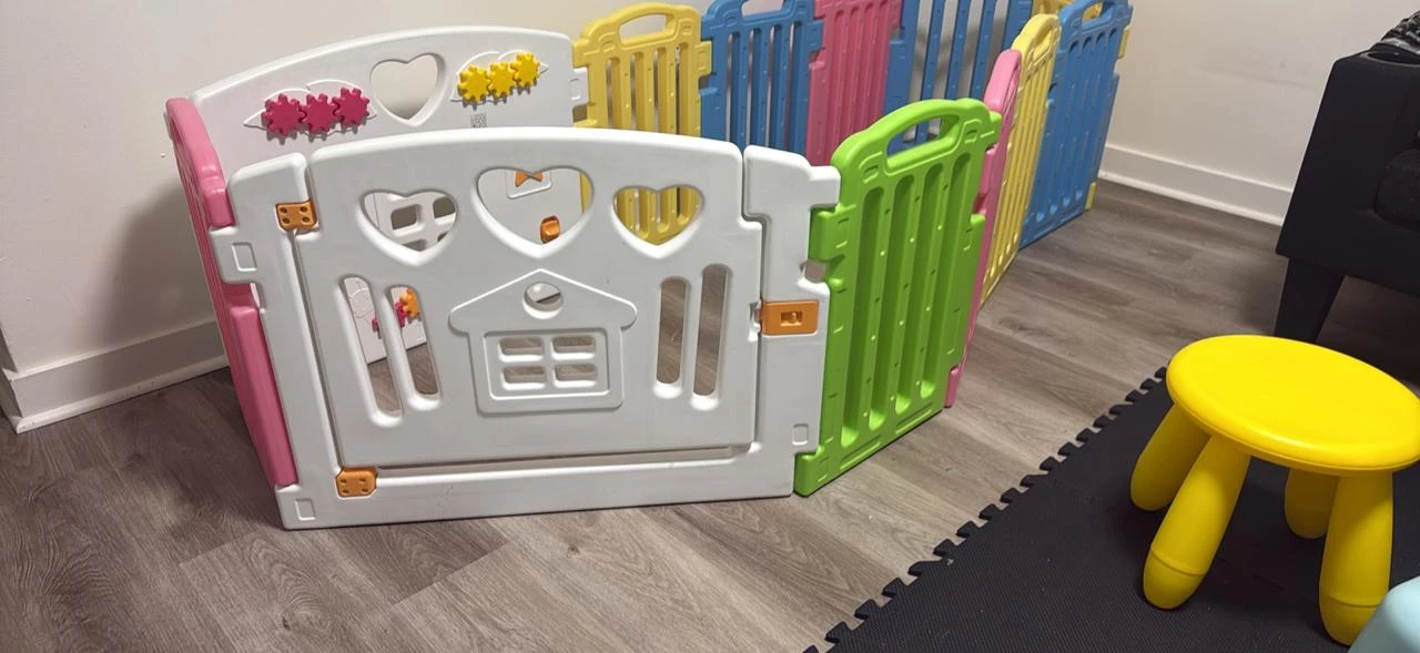 Multi-Color Plastic Playpen for Toddlers