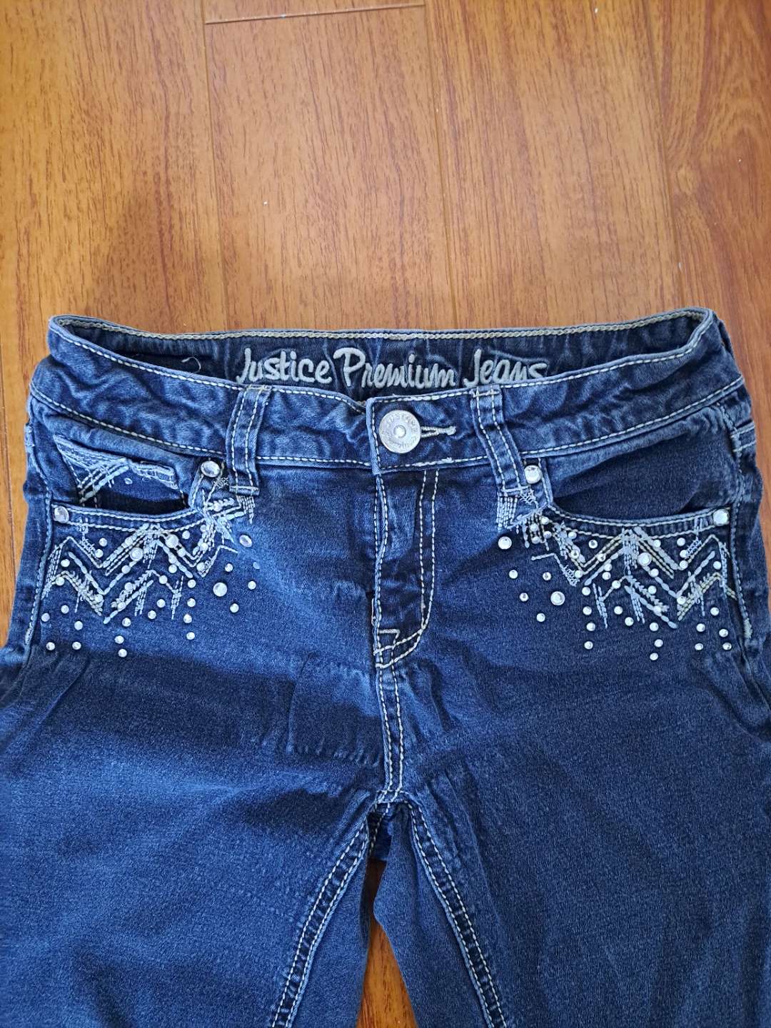 🛍Justice Premium Jeans Girls Blue Embellished Denim🛍 - photo 3