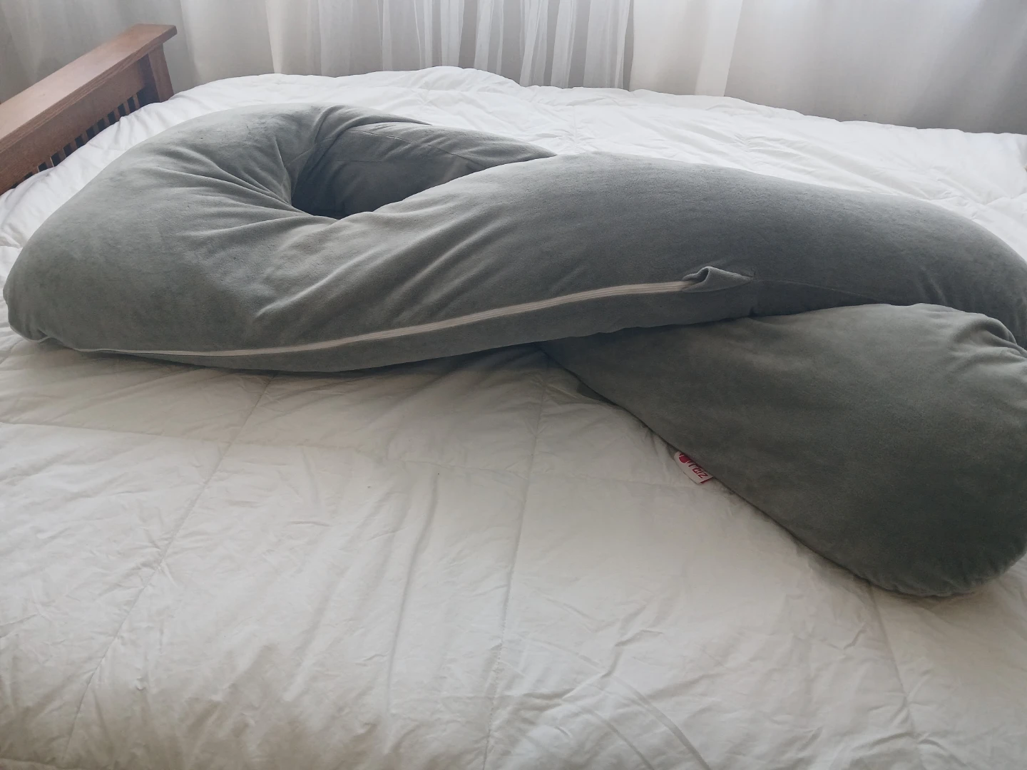 Grey Full Body Pregnancy Pillow - photo 2