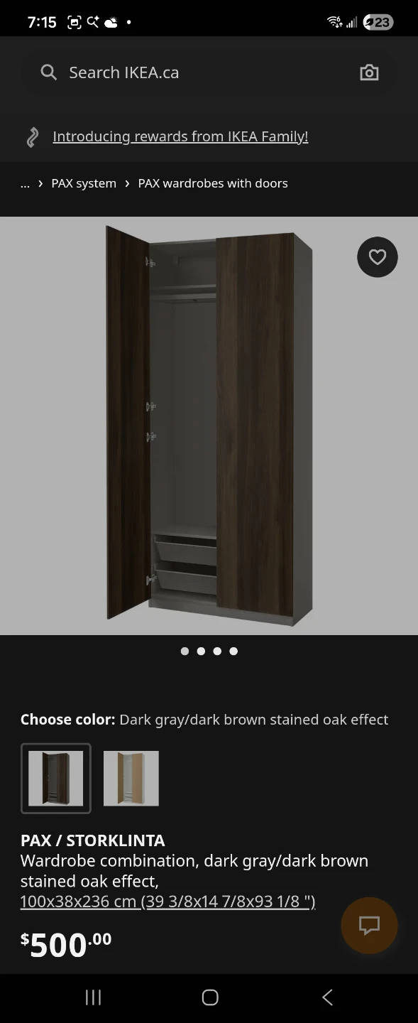 IKEA PAX / STORKLINTA Wardrobe - Dark Brown - photo 3