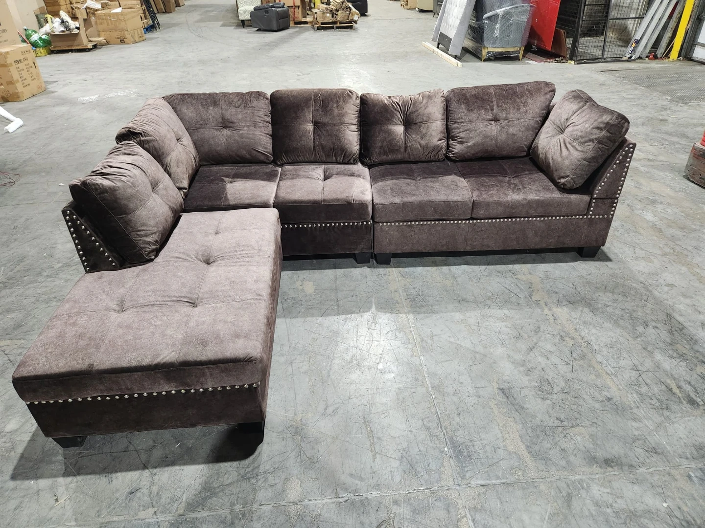 Brown Sectional Sofa - photo 2