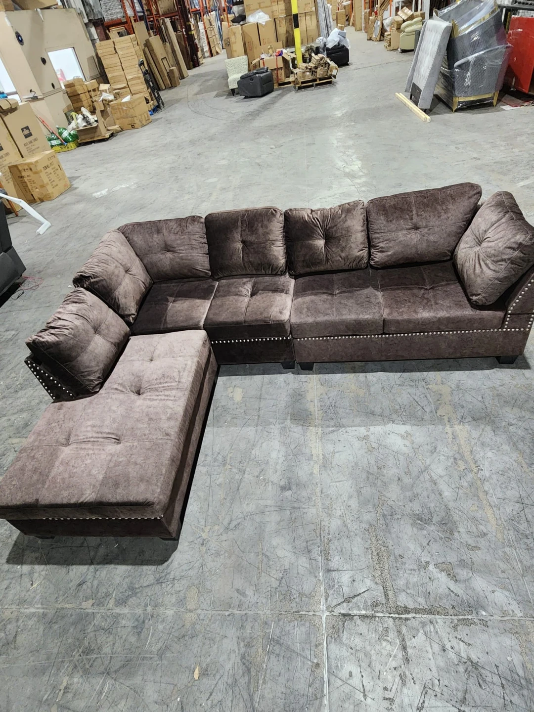 Brown Sectional Sofa - photo 4