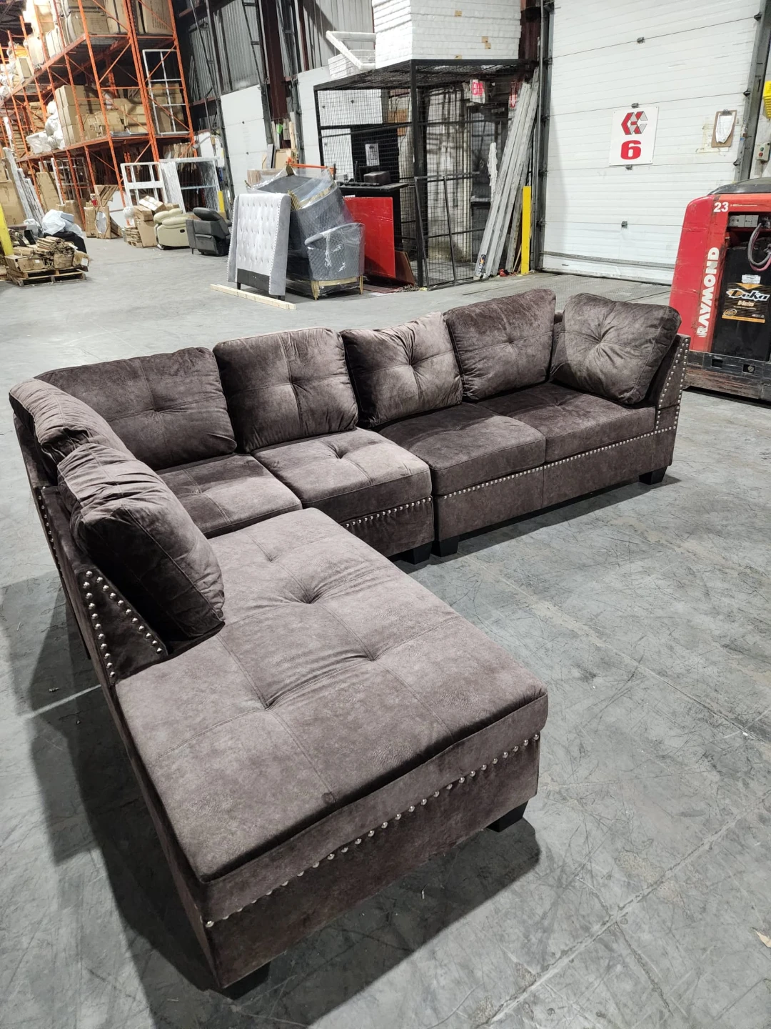 Brown Sectional Sofa - photo 5