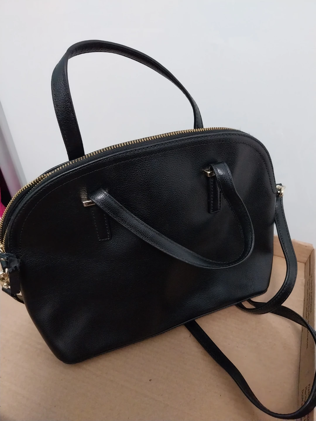 Kate Spade Black Leather Satchel Handbag - photo 2