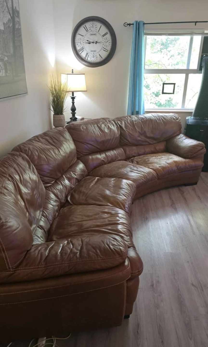 Brown Leather Sectional Sofa free